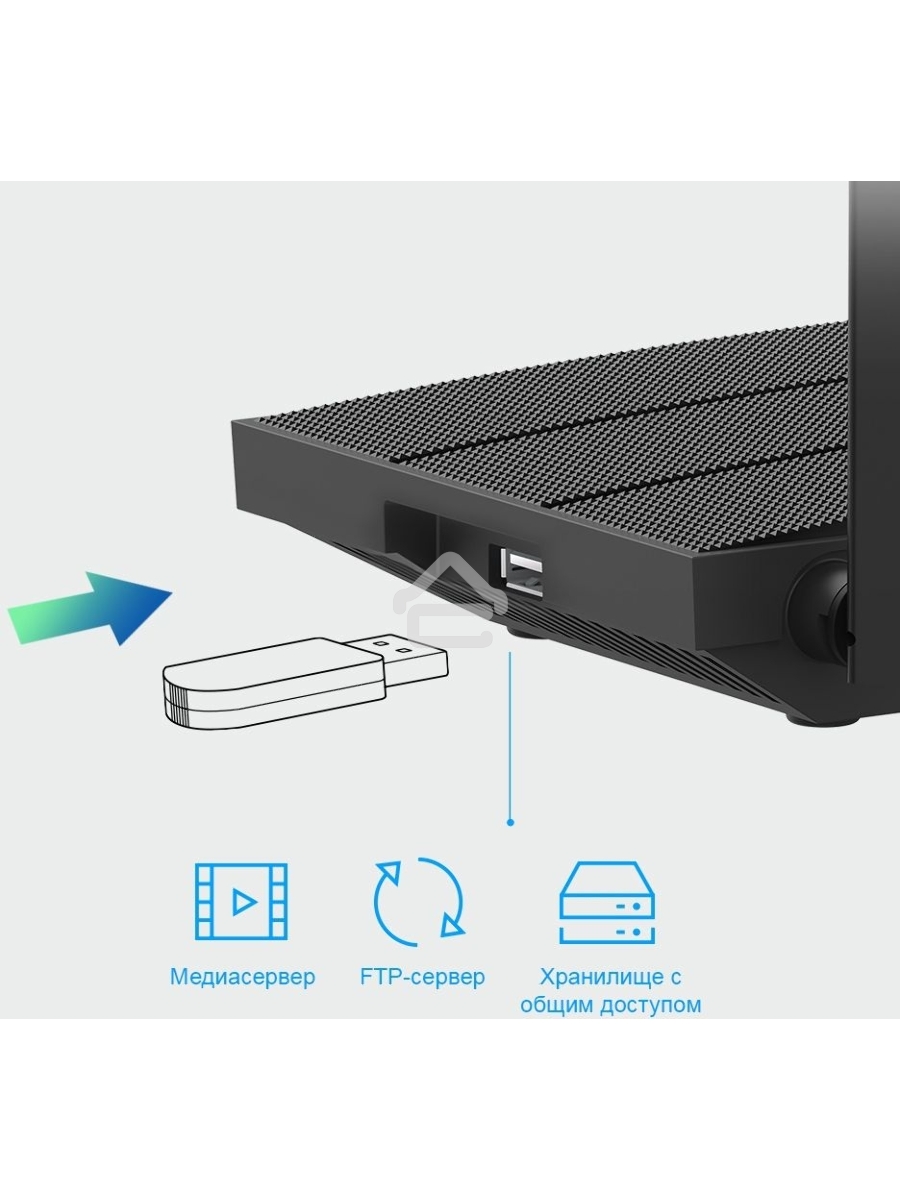 Роутер беспроводной TP-Link Archer C6U AC1200 10/100/1000BASE-TX/4G ready черный