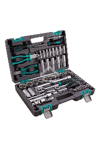 Набор инструментов STELS 14108  1/2'' 1/4'' CrV пластиковый кейс  69 предм.