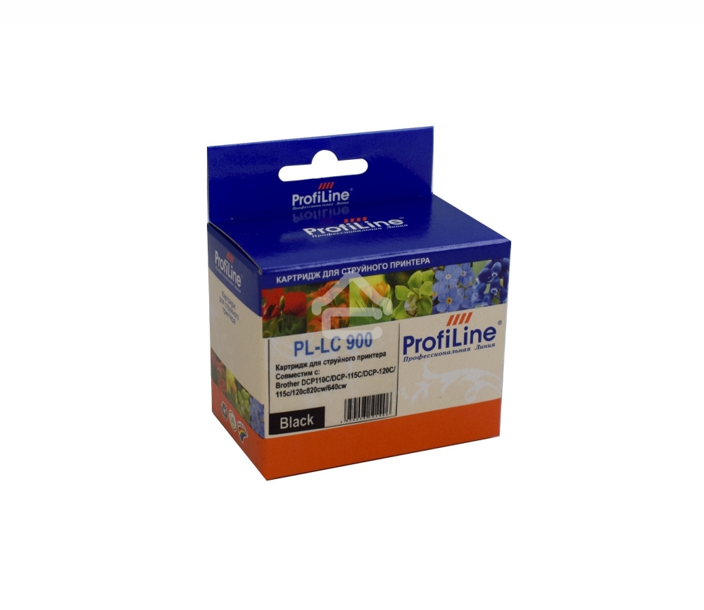 Картридж струйный ProfiLine PL-LC900BK для принтеров Brother DCP110C/DCP-115C/DCP-120C/115c/120c820cw/640cw Black водн