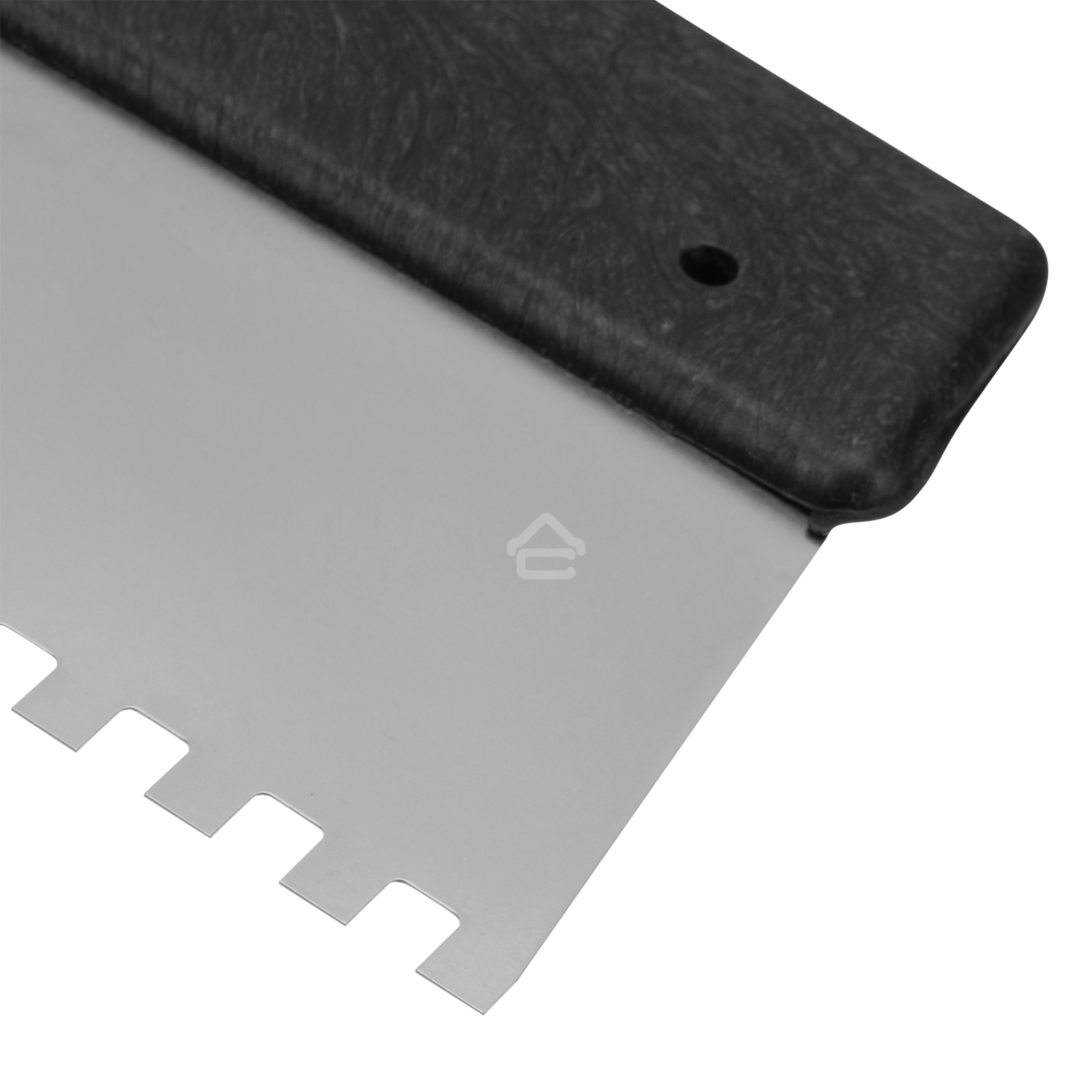 Шпатель из нержавеющей стали Сибртех 300 мм, зуб 6х6 мм, пластмассовая рукоятка