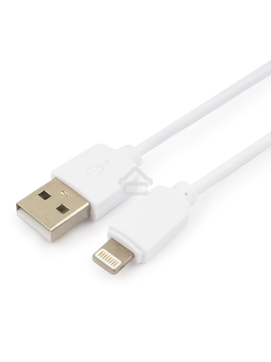 Кабель USB Гарнизон GCC-USB2-AP2-0.5M-W AM/Lightning, для iPhone5/6/7, IPod, IPad, 0.5м, белый, пакет