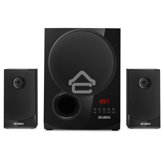 Акустическая система 2.1 SVEN MS-2080 / 70 Watt / ~220V 50Hz / FM-тюнер, USB/ SD, дисплей / BLUETOOTH / ПДУ / Black