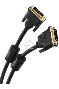 Кабель DVI 5м VCOM Кабель DVI-DVI Dual Link (25M-25M), 5m, 2 фильтра, VDV6300-5M