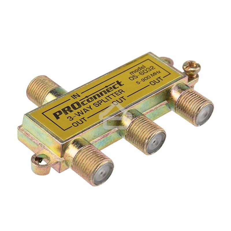 Делитель ТВ х 3 под F разъем 5-900 МГц PROCONNECT