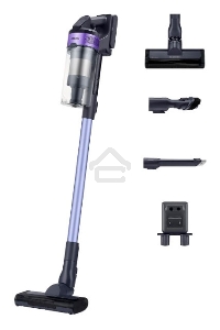 Пылесос вертикальный Samsung VS15A6031R4/EV фиолетовый/чёрный, питание от аккумулятора, 150 Вт, уборка сухая, пылесборник 0.8 л, работа от АКБ max 40 мин.