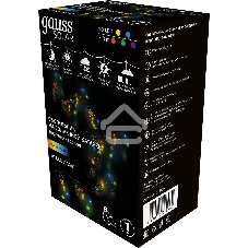 Гирлянда садовая на солнечной батарее Gauss 10 LED ламп Большие Шары, мультицвет Solar, 1/12