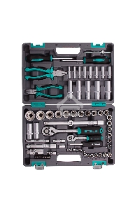 Набор инструментов STELS 14108  1/2'' 1/4'' CrV пластиковый кейс  69 предм.