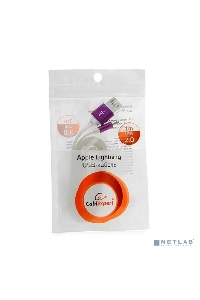 Кабель Gembird  USB 2.0 Cablexpert CC-ApUSBp1m, AM/Lightning 8P, 1м, силиконовый шнур, разъемы фиолетовый металлик, пакет