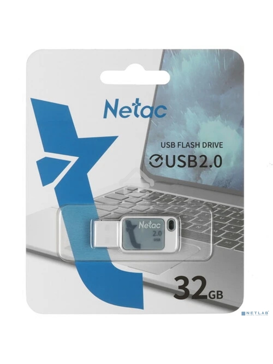 Флеш диск Netac UA31, 32Gb USB2.0, NT03UA31N-032G-20BL синий