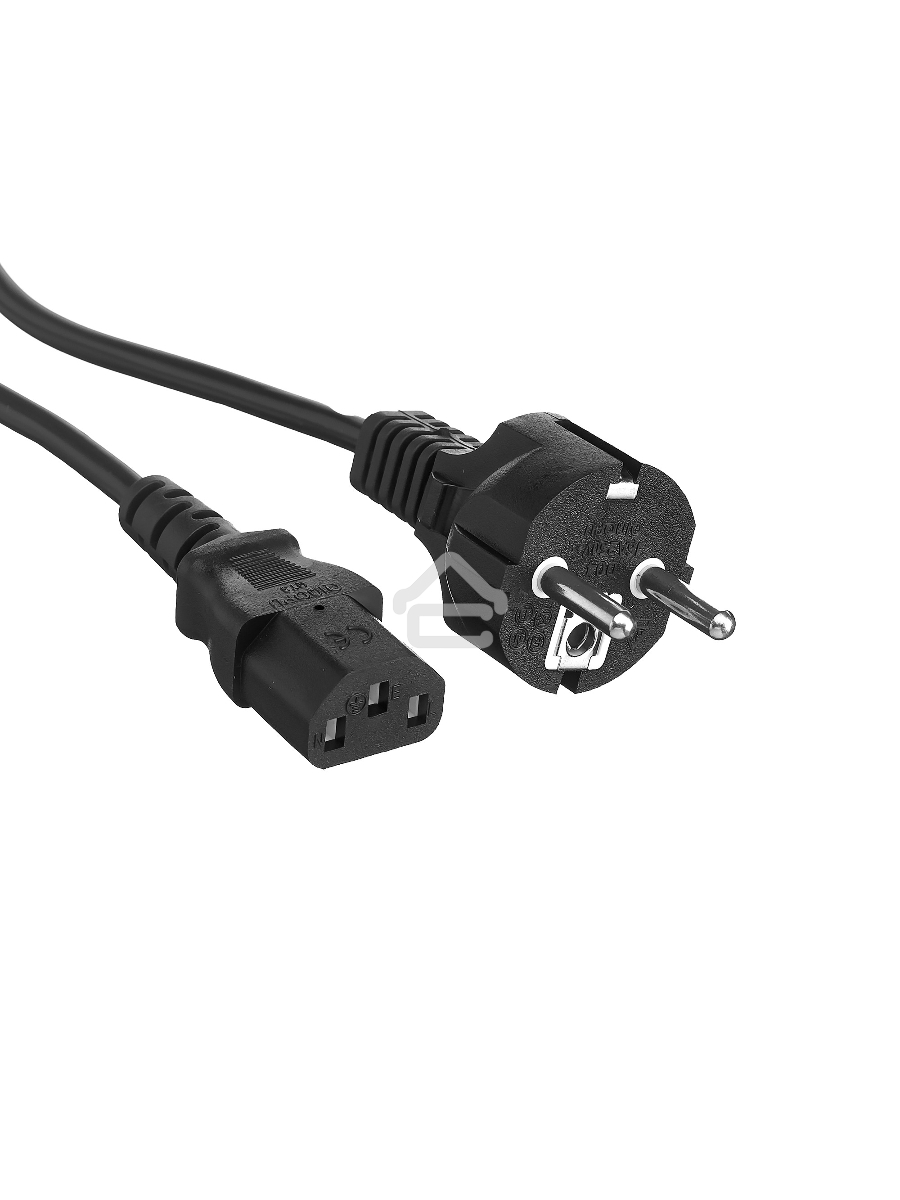 Кабель питания ExeGate Power PC-3P (Евровилка Schuko->С13) VDE-250V-3*0.5-CU, 6A, черный, 3м