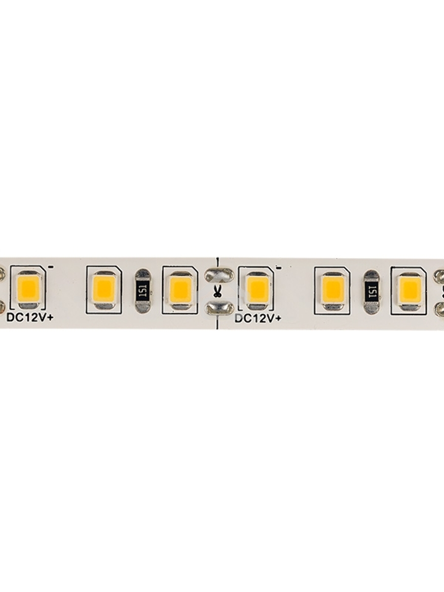 Лента LED 12 В, 8 мм, IP23, SMD 2835, 120 LED/m, 12 V, цвет свечения теплый белый (3000 K)