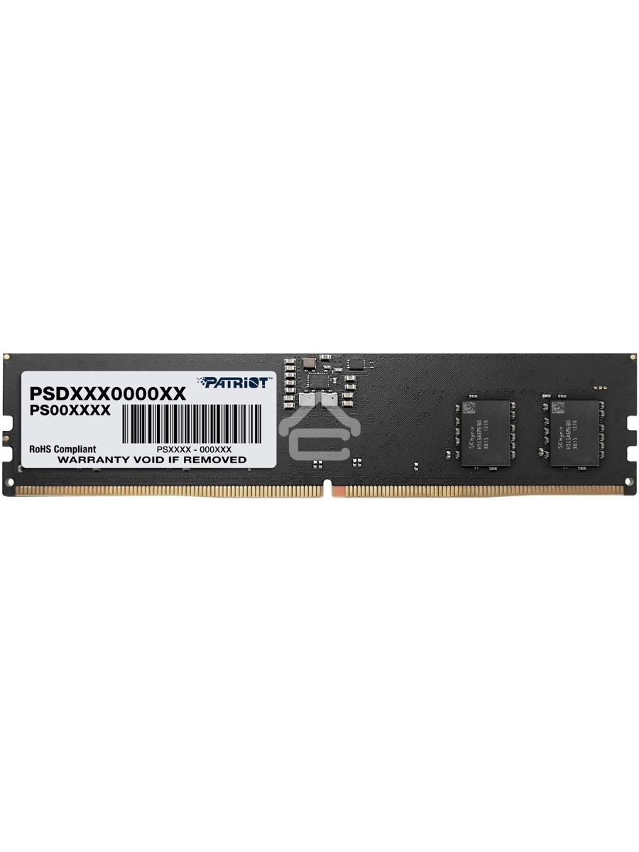 Оперативная память Patriot Signature, DDR5, 8GB (1x8 GB), 4800 MHz, CL40, DIMM