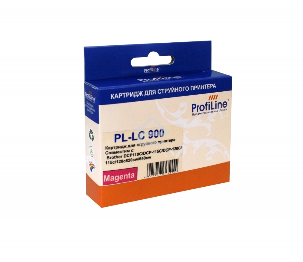 Картридж струйный ProfiLine PL-LC900M для принтеров Brother DCP110C/DCP-115C/DCP-120C/115c/120c820cw/640cw Magenta водн