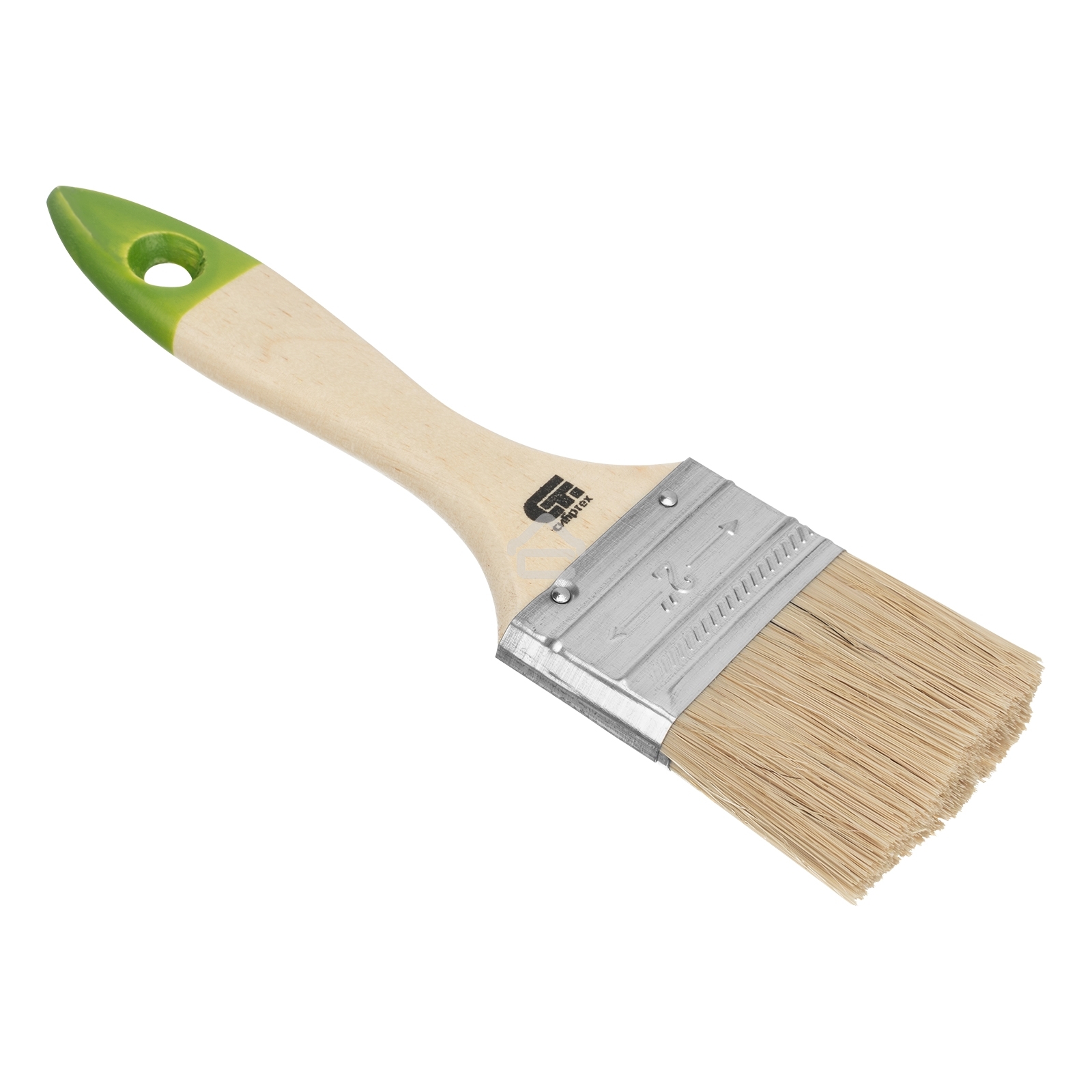 Кисть Сибртех плоская 50 мм, натуральная щетина, деревянная рукоятка