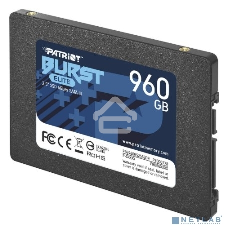 Накопитель SSD Patriot Burst Elite, 960Gb, SATA, 2.5