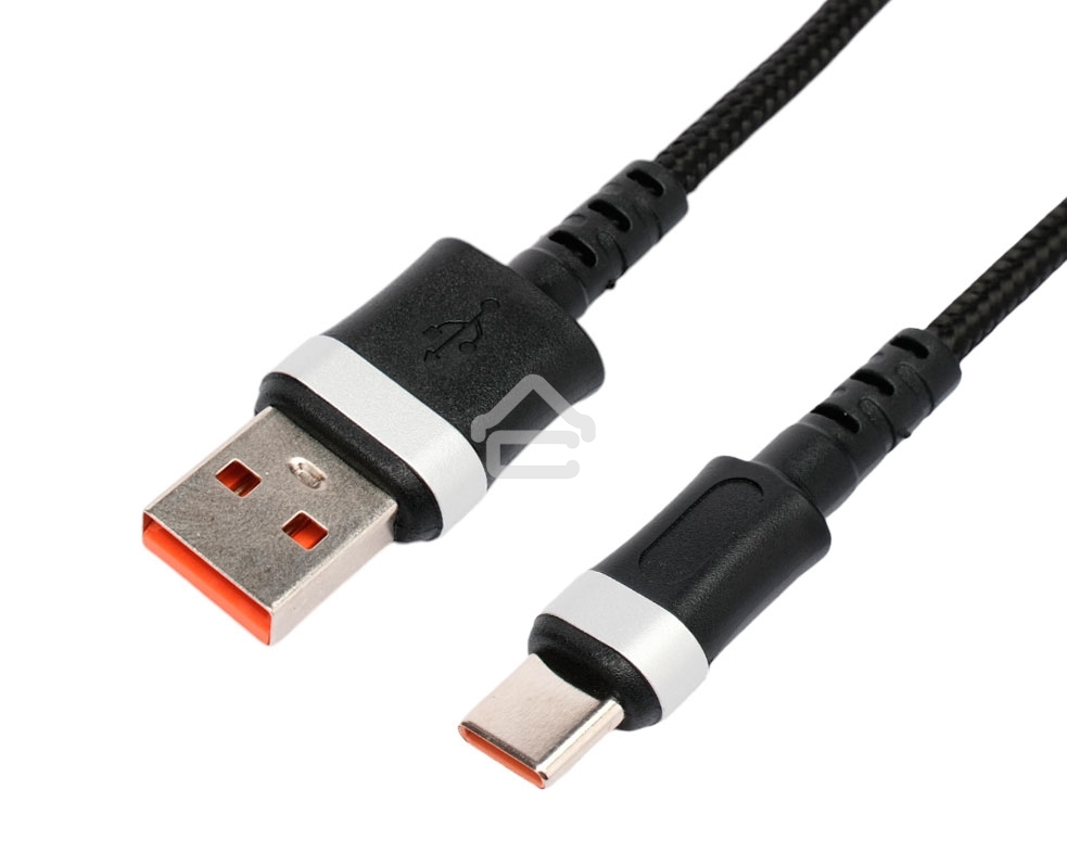 Кабель USB2.0 Cablexpert CCP-USB2-AMCM-66W-1M, AM/Type-C, 6A, 66Вт, QC3.0, медь, 1м, черный, пакет