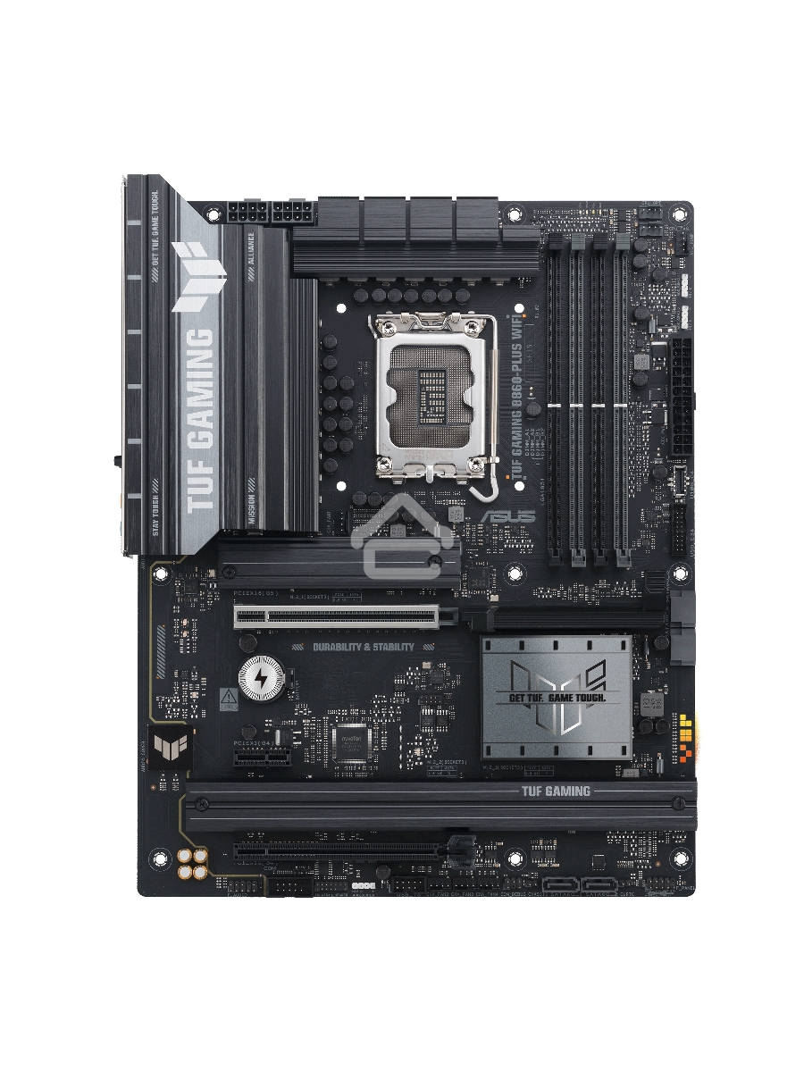 Материнская плата ASUS TUF GAMING B860-PLUS WIFI, LGA 1851, Intel B860, 4xDDR5, 4xSATA, 3xM.2, 1xPCIe 5.0 x16, 1xPCIe 4.0 x16, 1xDP, 1xHDMI, 1x 2.5Gb LAN, 1xUSB 20Gbps, 2xUSB 10Gbps, 3xUSB 5Gbps, 2xUSB 2.0, 5x3.5 мм, 7.1, ATX