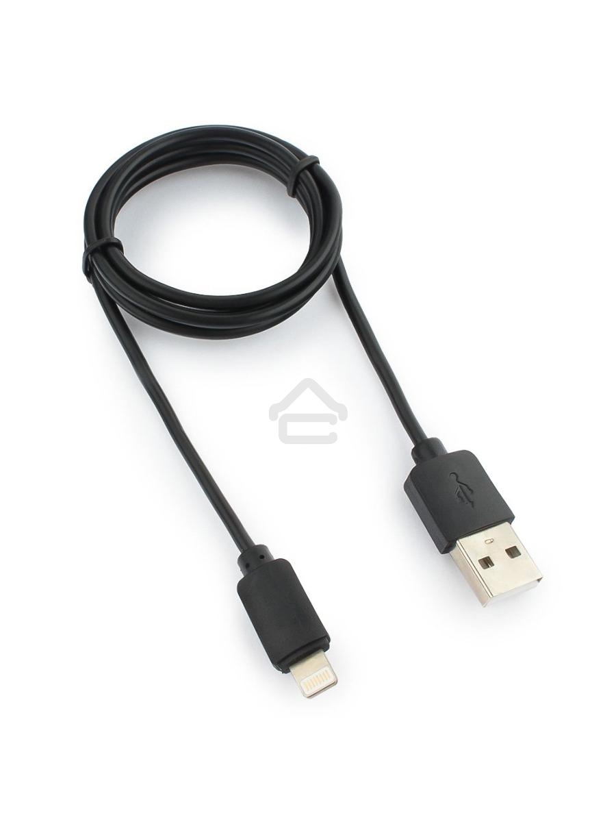 Кабель USB Гарнизон GCC-USB2-AP2-1M AM/Lightning, для iPhone5/6/7, IPod, IPad, 1м, черный, пакет