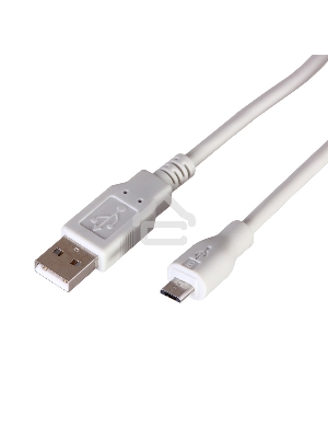 Кабель micro USB (male) штекер - USB-A (male) штекер, длина 1,8 метра, белый (PE пакет) | 18-1164 | REXANT