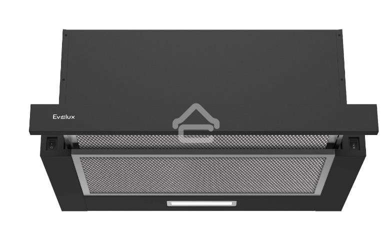 Вытяжка телескопическая TEL 50 B черный, 50 см, 710 куб. м/ч, 47 дБ