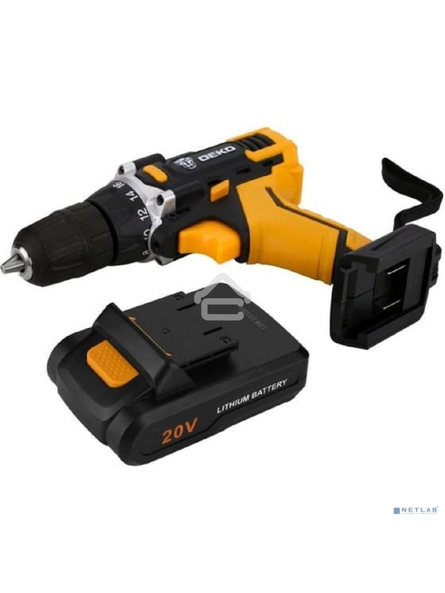 Дрель-шуруповерт Deko DKCD20FU-Li 063-4093, Аккумуляторная, 20 В, Кейс