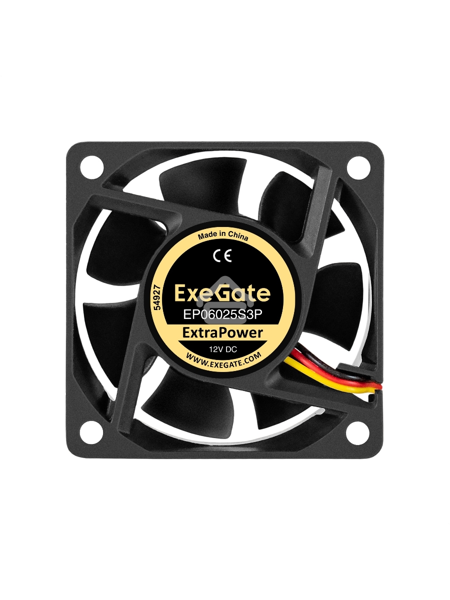 Вентилятор для корпуса ExeGate ExtraPower EP06025S3P черный, 60 мм, 4500 об/мин, 31 дБ, 3 pin