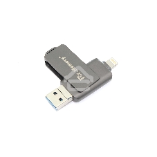 Флешка USB Dr. Memory 051, 8Gb, USB 3.0/USB Type-C, R/W 120/70, серый