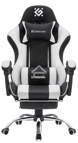 Кресло игровое Defender TIOS черный/белый, PU 64055
