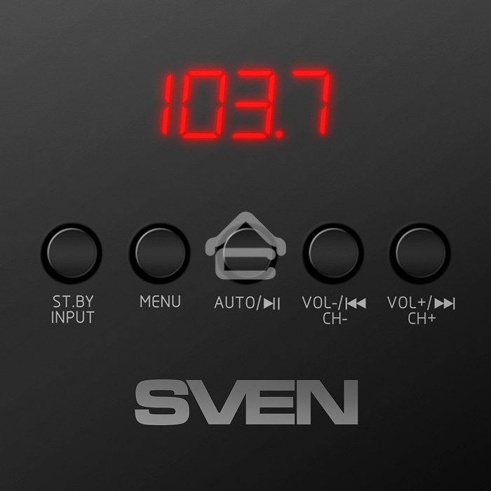 Акустическая система 2.1 SVEN MS-2080 / 70 Watt / ~220V 50Hz / FM-тюнер, USB/ SD, дисплей / BLUETOOTH / ПДУ / Black