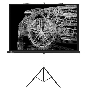 Экран Cactus 124.5x221см Triscreen CS-PST-124x221 16:9 напольный рулонный черный