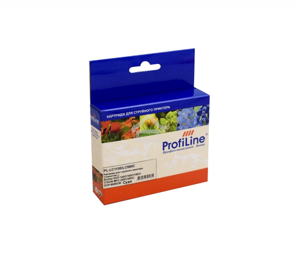Картридж струйный ProfiLine ProfiLine для принтеров Brother PL-LC1100/LC980C DCP -145C/165C/195С/375CW MFC-250C/290C/DCP-6690CW Cyan водн