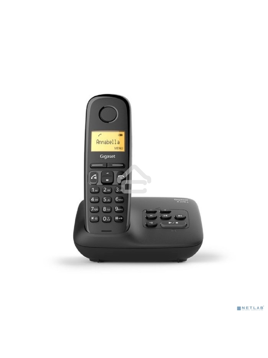 Радиотелефон Dect Gigaset A270A AM RUS черный автооветчик АОН
