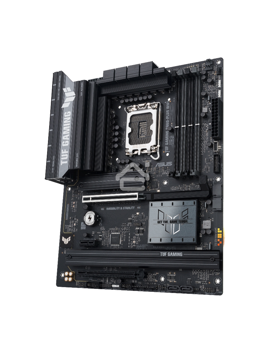 Материнская плата ASUS TUF GAMING B860-PLUS WIFI, LGA 1851, Intel B860, 4xDDR5, 4xSATA, 3xM.2, 1xPCIe 5.0 x16, 1xPCIe 4.0 x16, 1xDP, 1xHDMI, 1x 2.5Gb LAN, 1xUSB 20Gbps, 2xUSB 10Gbps, 3xUSB 5Gbps, 2xUSB 2.0, 5x3.5 мм, 7.1, ATX