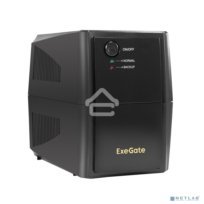Источник бесперебойного питания ExeGate Power Back BNB-500.LED.4C13 <500VA/300W, LED, 4*C13, Black>