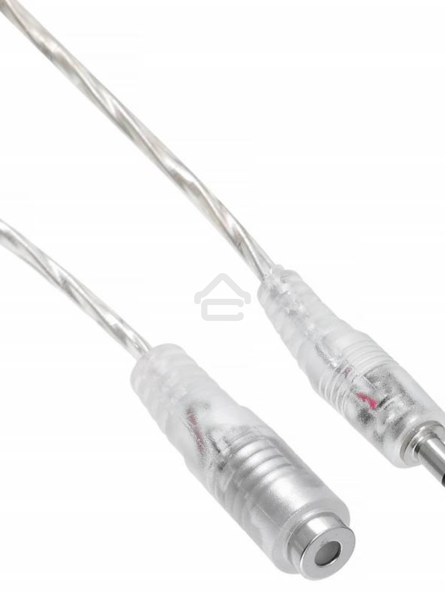 Кабель-удлинитель аудио Buro Jack/Plug 3.5mm (f) 1м. прозрачный