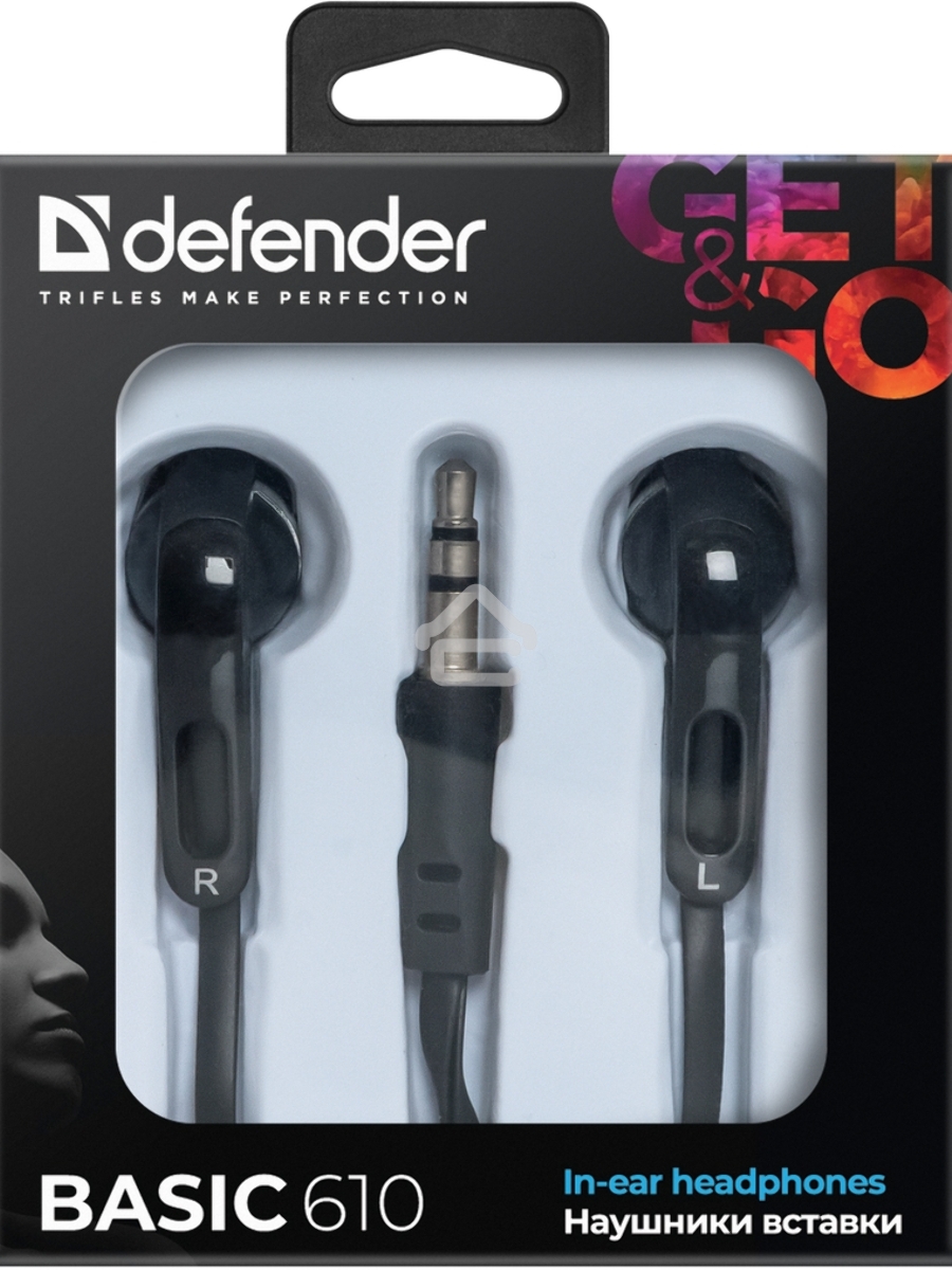 Наушники Defender Basic-610 кабель 1,1 м черный