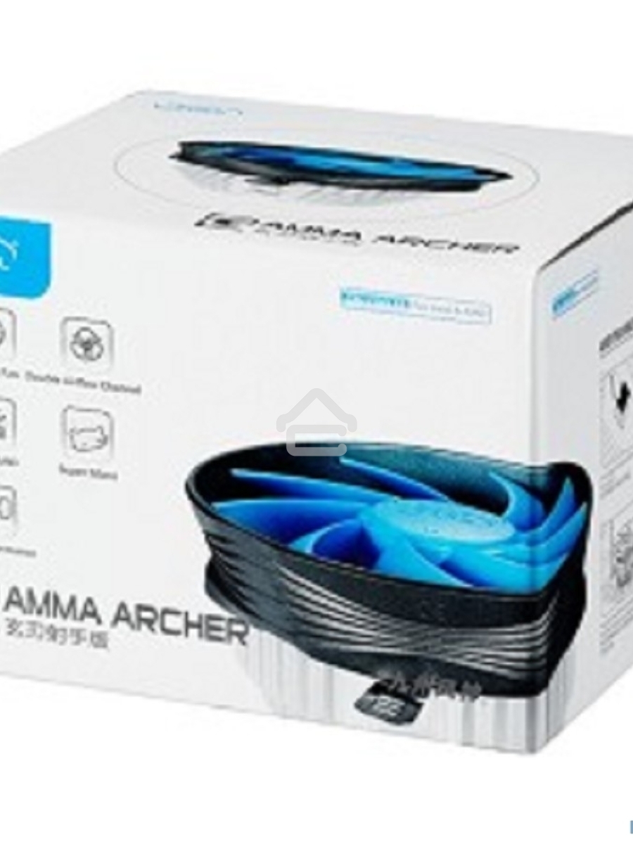 Кулер для процессора DEEPCOOL GAMMA ARCHER синий, 120 мм, алюминий, 1600 об/мин, 26.1 дБ, 3 pin, 95 Вт, 65.5 мм