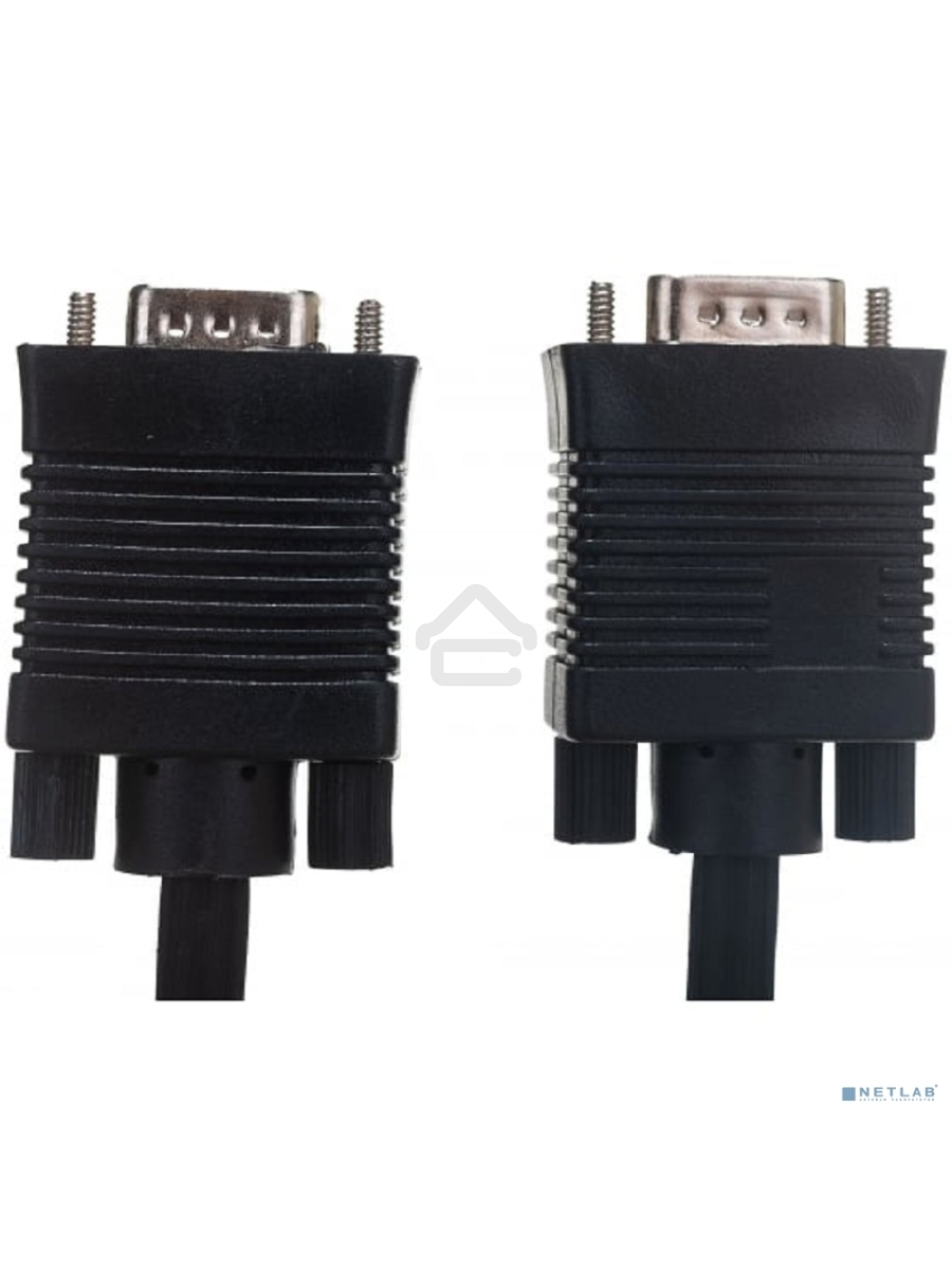 Кабель VGA Premium Cablexpert CC-PPVGA-15M-B, 15M/15M, 15м, черный, тройной экран, феррит.кольца, пакет