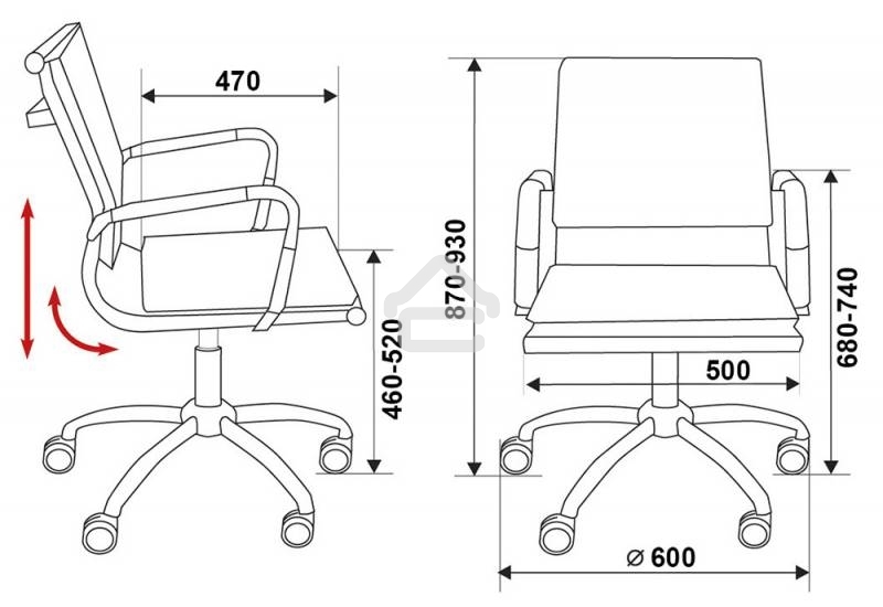Кресло руководителя Бюрократ CH-993-Low/Black черный, низкая спинка, искусственная кожа, крестовина хром