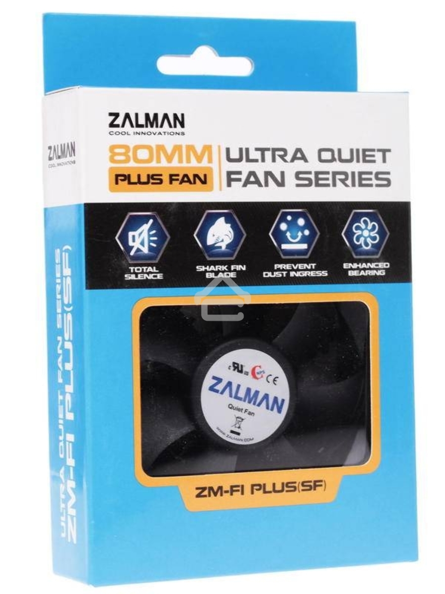 Вентилятор для корпуса Zalman ZM-F1 PLUS (SF) черный, 80 мм, 2000 об/мин, 23 дБ, 3 pin