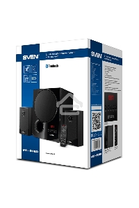 Акустическая система 2.1 SVEN MS-2080 / 70 Watt / ~220V 50Hz / FM-тюнер, USB/ SD, дисплей / BLUETOOTH / ПДУ / Black
