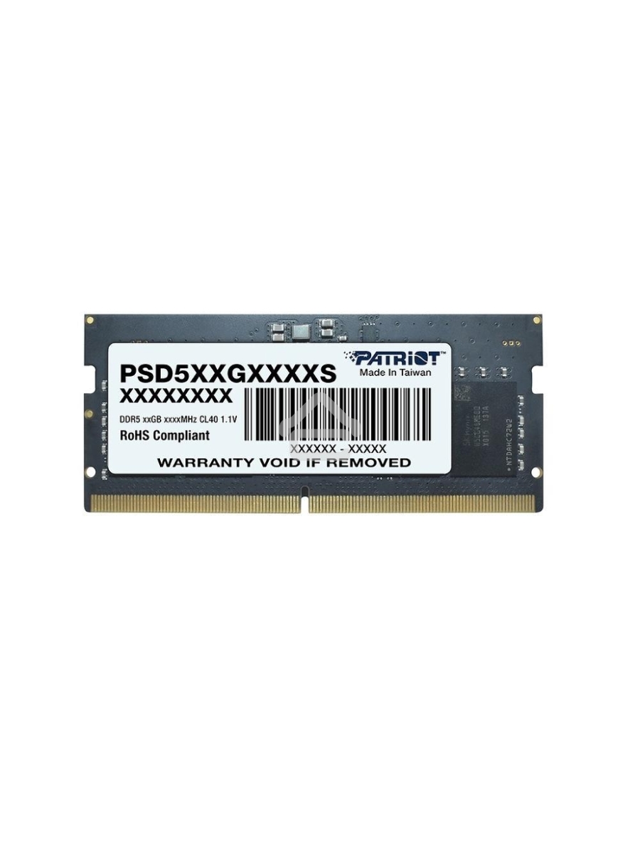 Оперативная память Patriot Signature, DDR5, 8GB (1x8 GB), 4800 MHz, CL40, DIMM