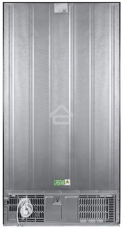 Холодильник Maunfeld MFF177NFSB черный глянц. двухкамерный 263/170л морозилка сбоку, No Frost, Side by Side