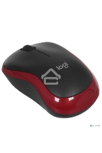 Мышь беспроводная Logitech M185, красный, 1000 dpi, радиоканал, USB, кнопки - 3