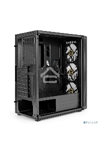 Компьютерный корпус Miditower ExeGate EVO-5001A-700NPX (ATX, БП 700NPX с вент. 12 см, 2*USB+1*USB3.0+HD Audio, черный, 3 вент.12см с RGB подсветкой, боковая панель - закаленное стекло)