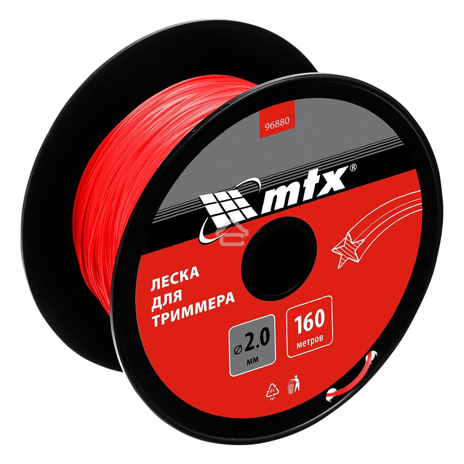 Леска для триммера MTX звезда 2,0 мм х 160 м, на катушке