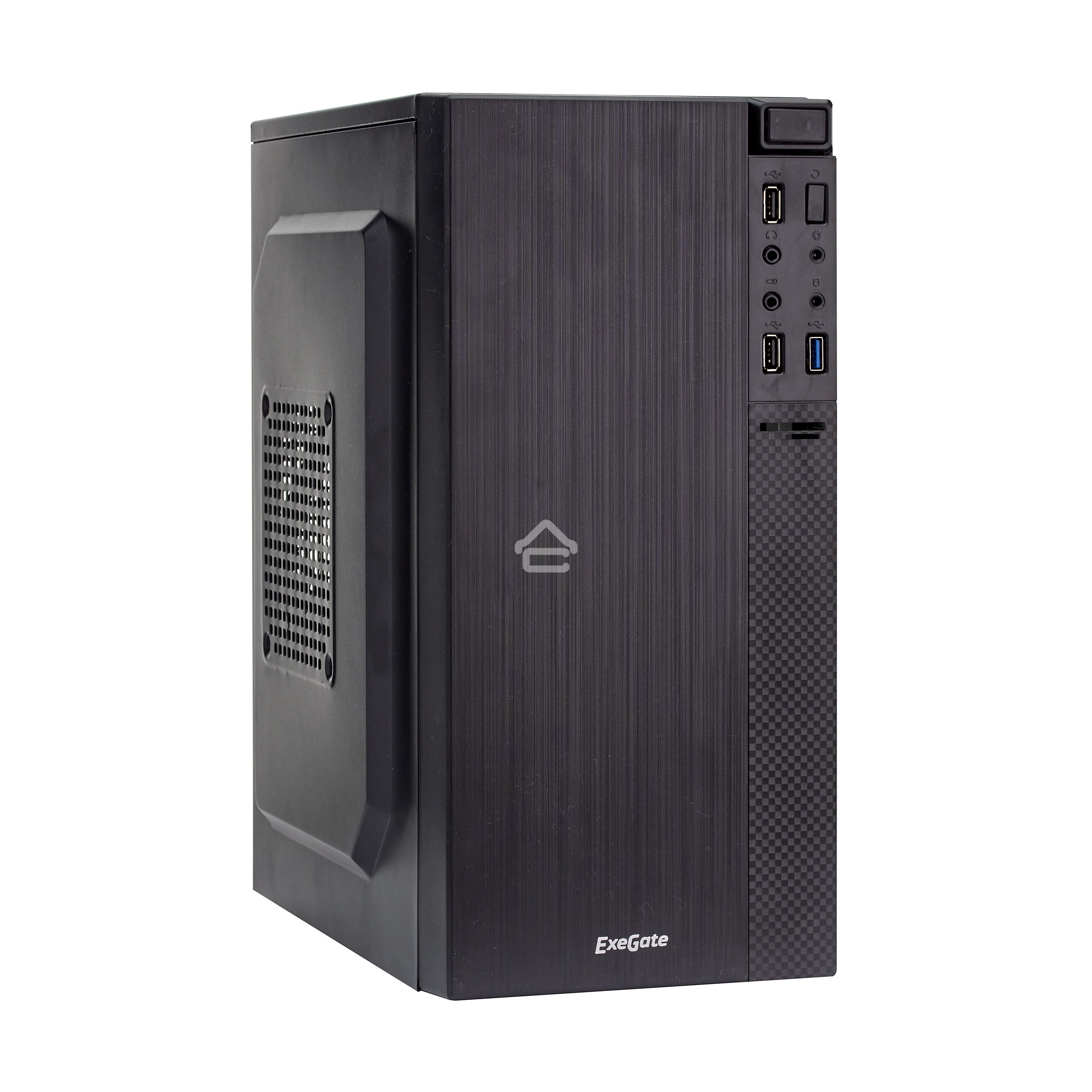 Компьютерный корпус Minitower Exegate BAA-104U Black, mATX, <AAA350, 80mm>, 2*USB+1*USB3.0, Audio