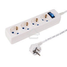 Сетевой фильтр PROconnect STANDARD 4 гнезда, 5 м, 3х0.75 мм², с/з, белый