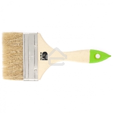 Кисть Сибртех плоская 100 мм, натуральная щетина, деревянная рукоятка