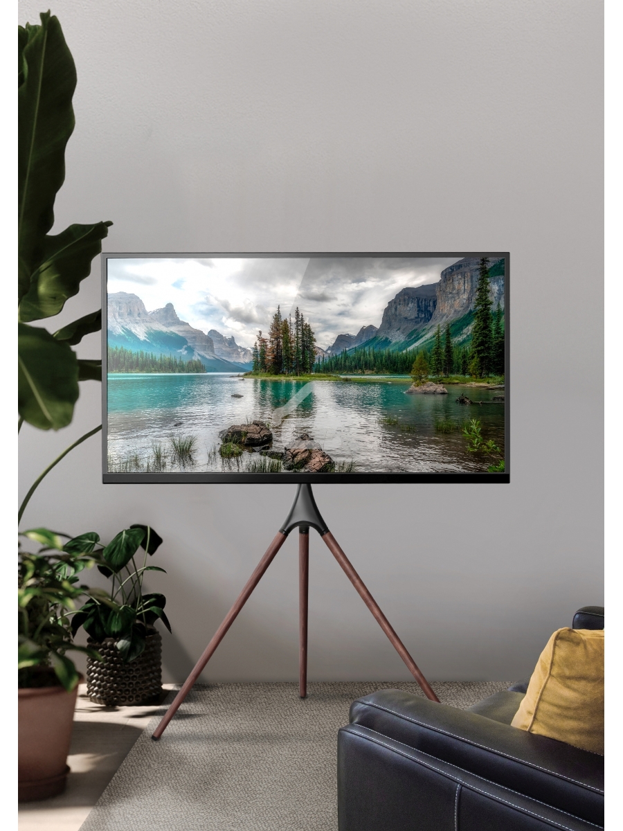 Подставка для телевизора Cactus CS-ST1246BKWN черный/орех 45